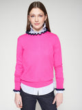 Vilagallo Ruffle Neck Jumper - Pink