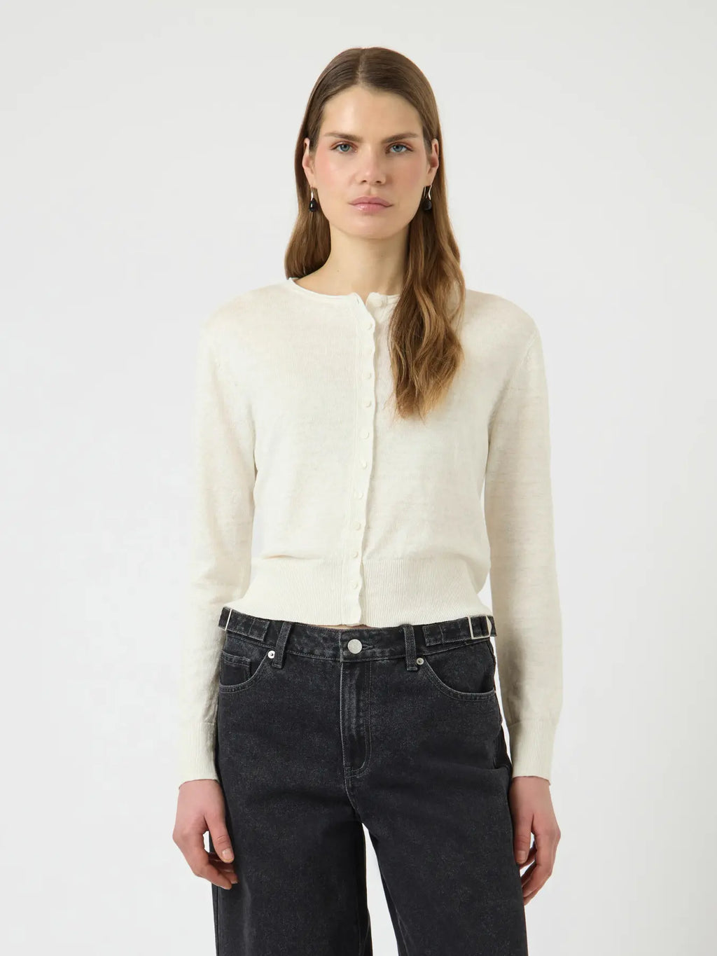 YAS Linnea Knit Cardigan - White