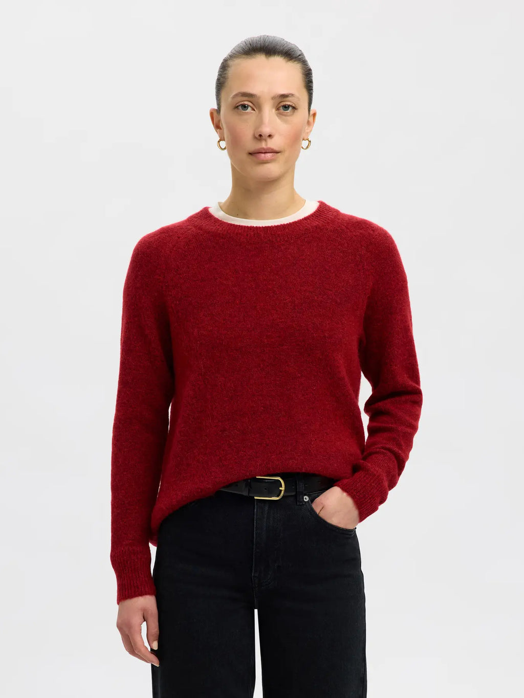 Selected Femme Lulu Jumper - Red