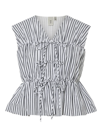 YAS Ebba Stripe Blouse - White