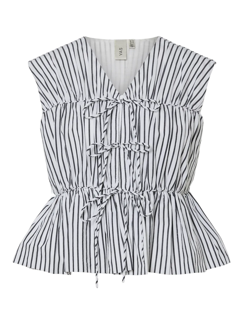 YAS Ebba Stripe Blouse - White