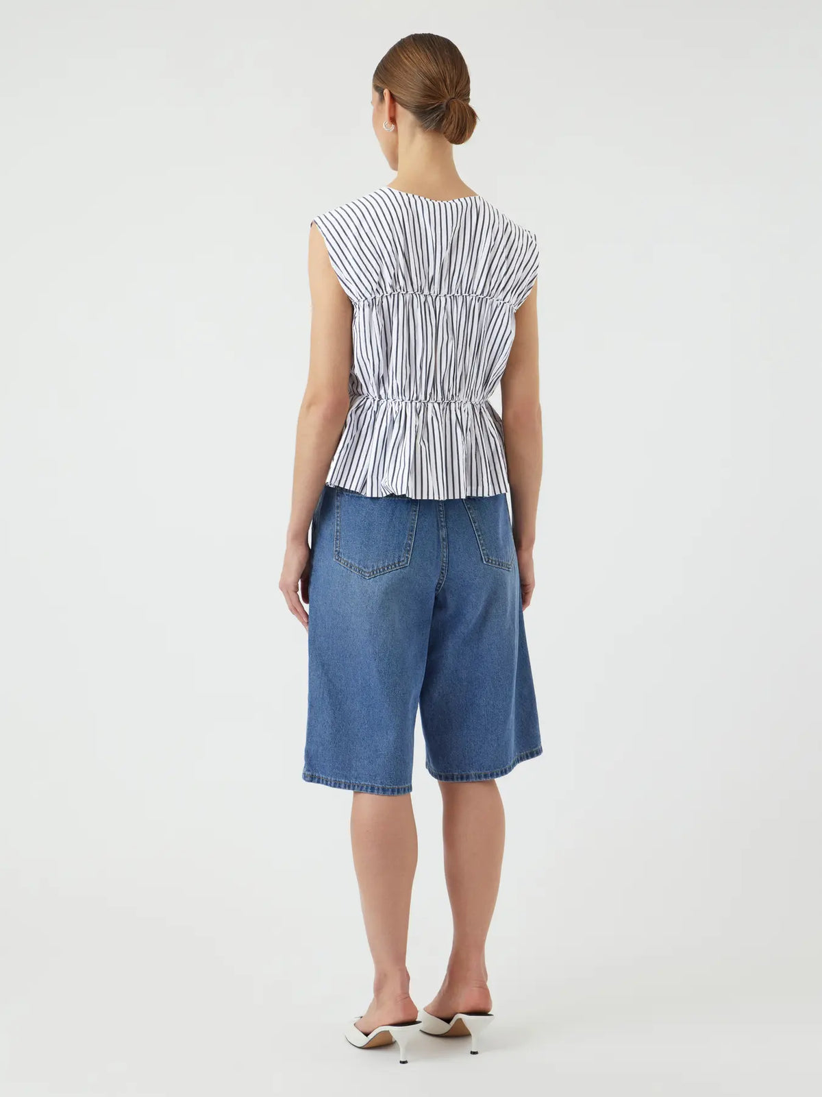 YAS Ebba Stripe Blouse - White