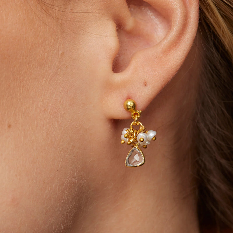 Ashiana Lacey Charm Earrings - White