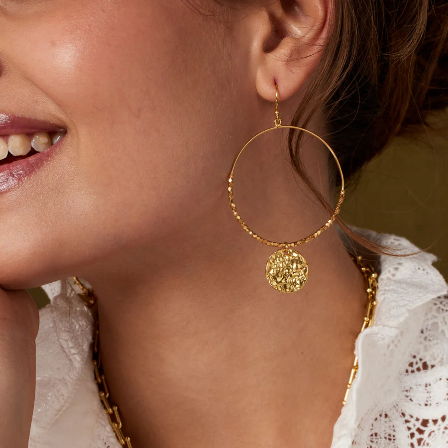 Ashiana Dominique Large Hoop Gold