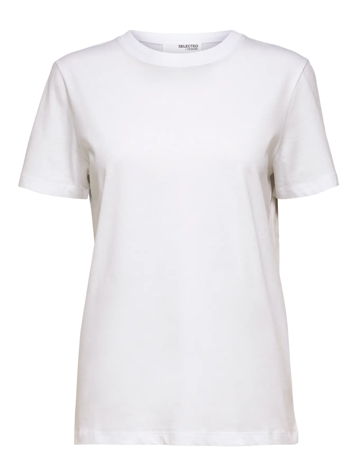 Selected Femme Essential O Neck Tee - White