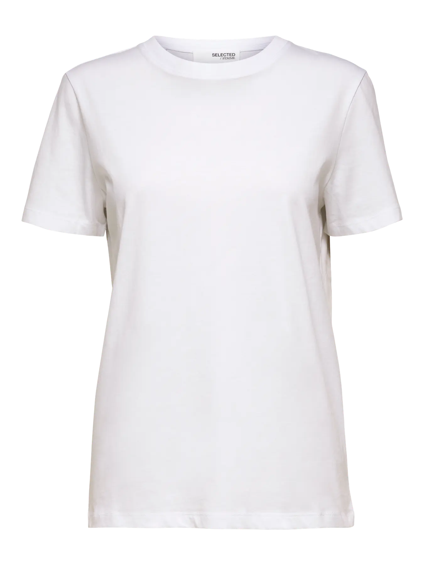 Selected Femme Essential O Neck Tee - White