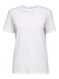 Selected Femme Essential O Neck Tee - White