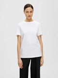 Selected Femme Essential O Neck Tee - White