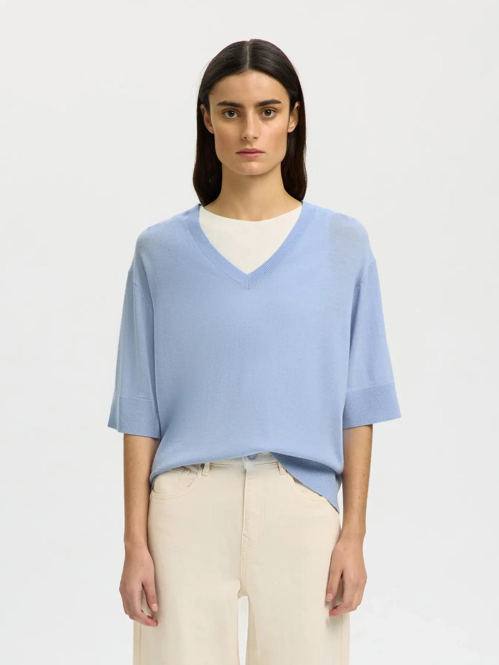 Selected Femme Thea Knit - Cashmere Blue