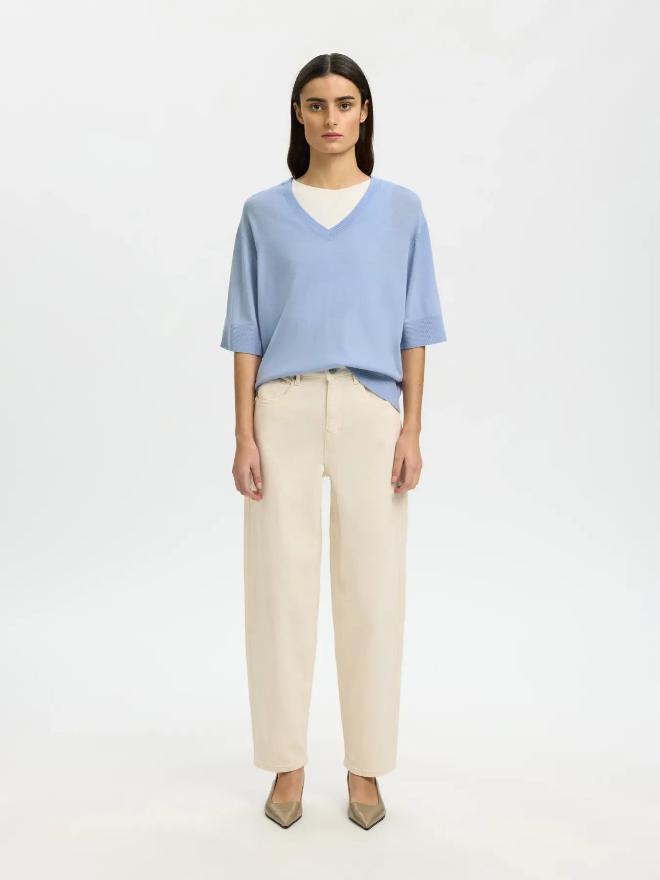 Selected Femme Thea Knit - Cashmere Blue