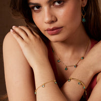 Ashiana Maeve Charm Bangle - Aqua