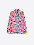 Vilagallo Geometric Silk Shirt - Pink