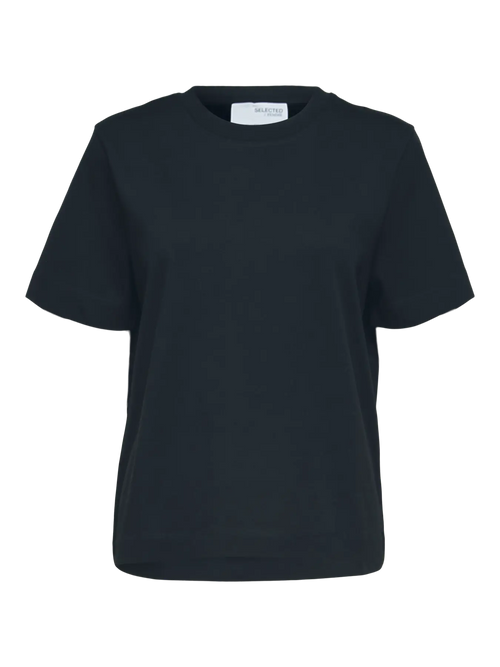 Selected Femme Essential Boxy Tee - Navy