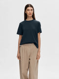 Selected Femme Essential Boxy Tee - Navy