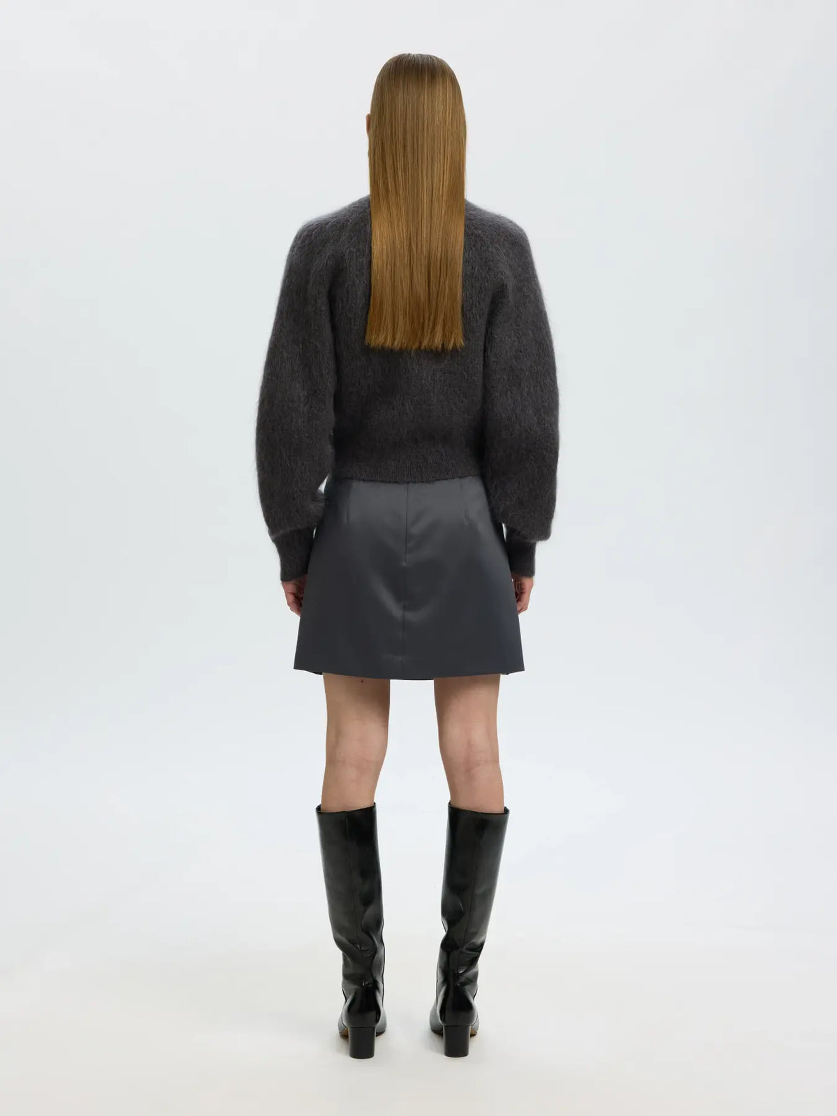 Selected Mira Mohair Jumper - Asphalt