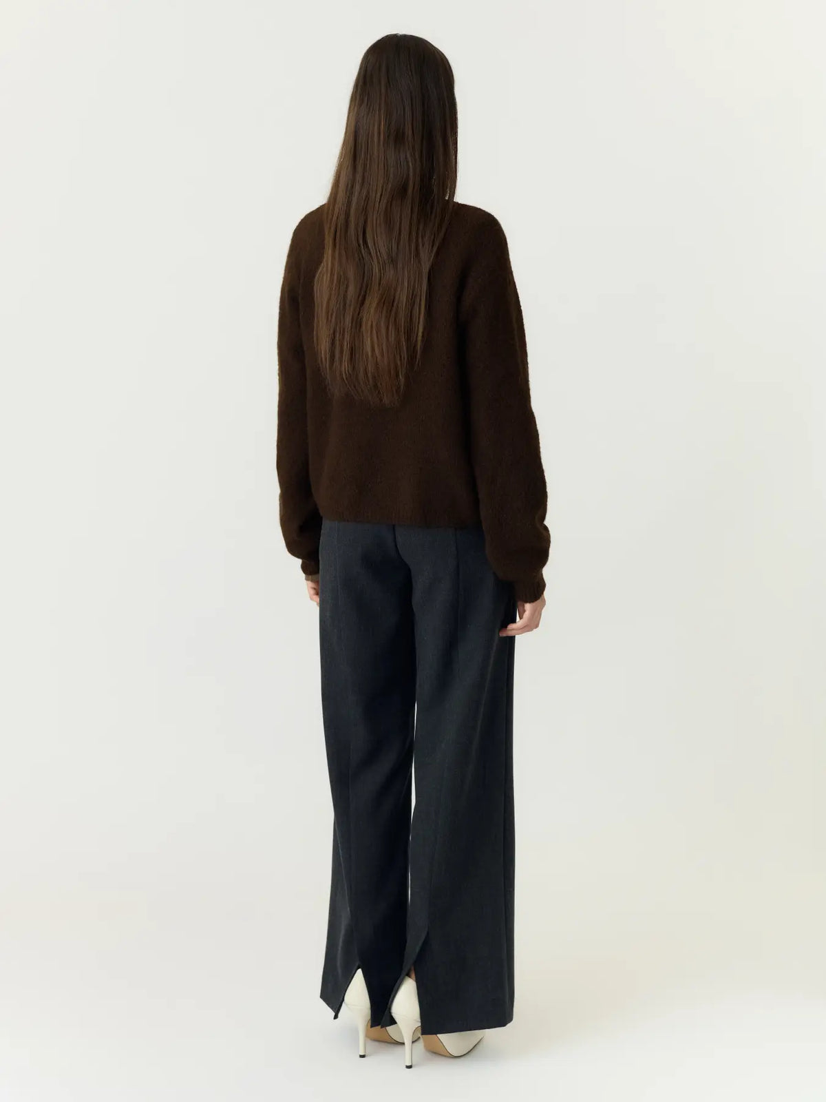 YAS Enya Loose Cardigan - Coffee