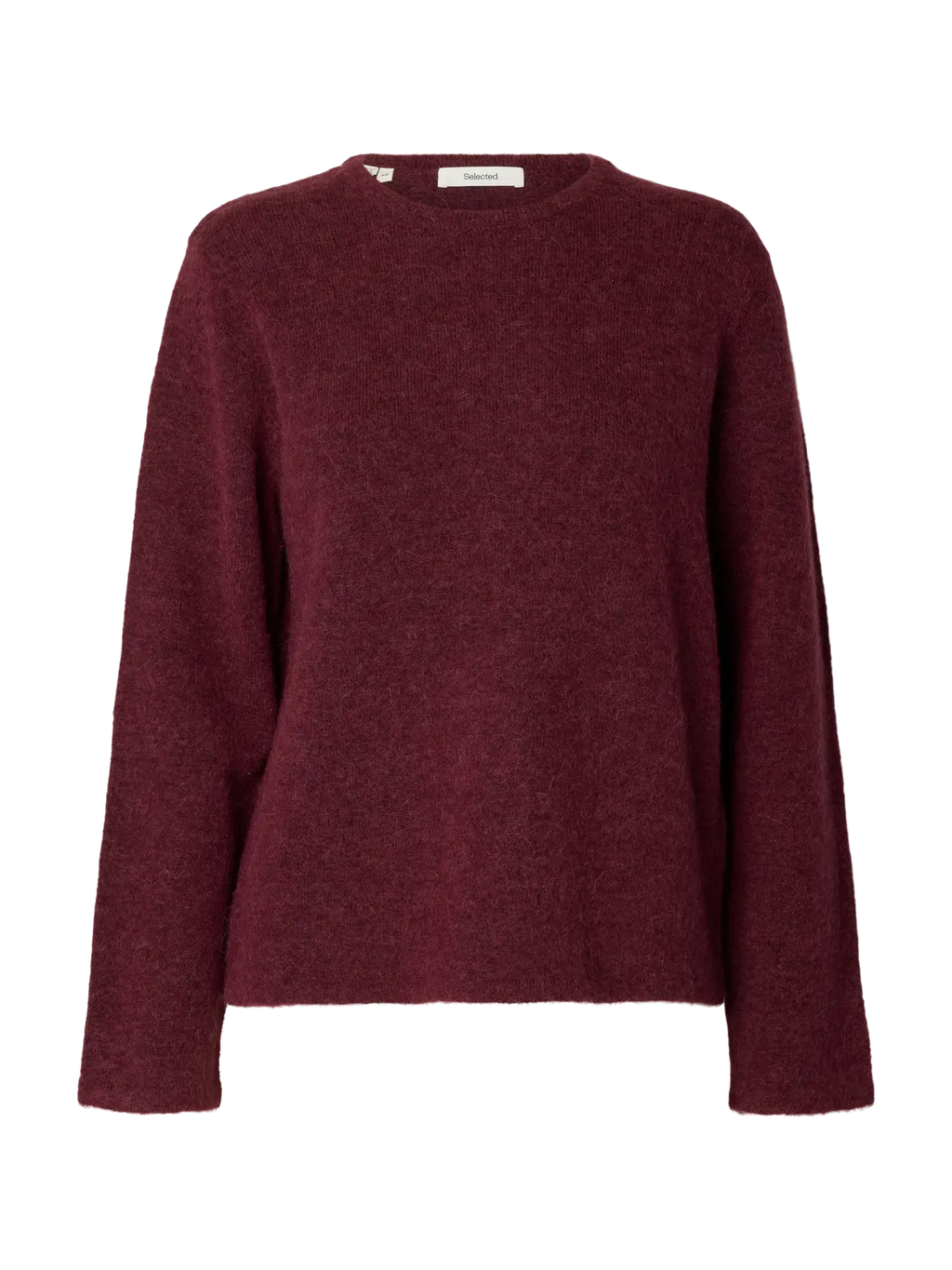 Selected Lulu O Neck Jumper - Port