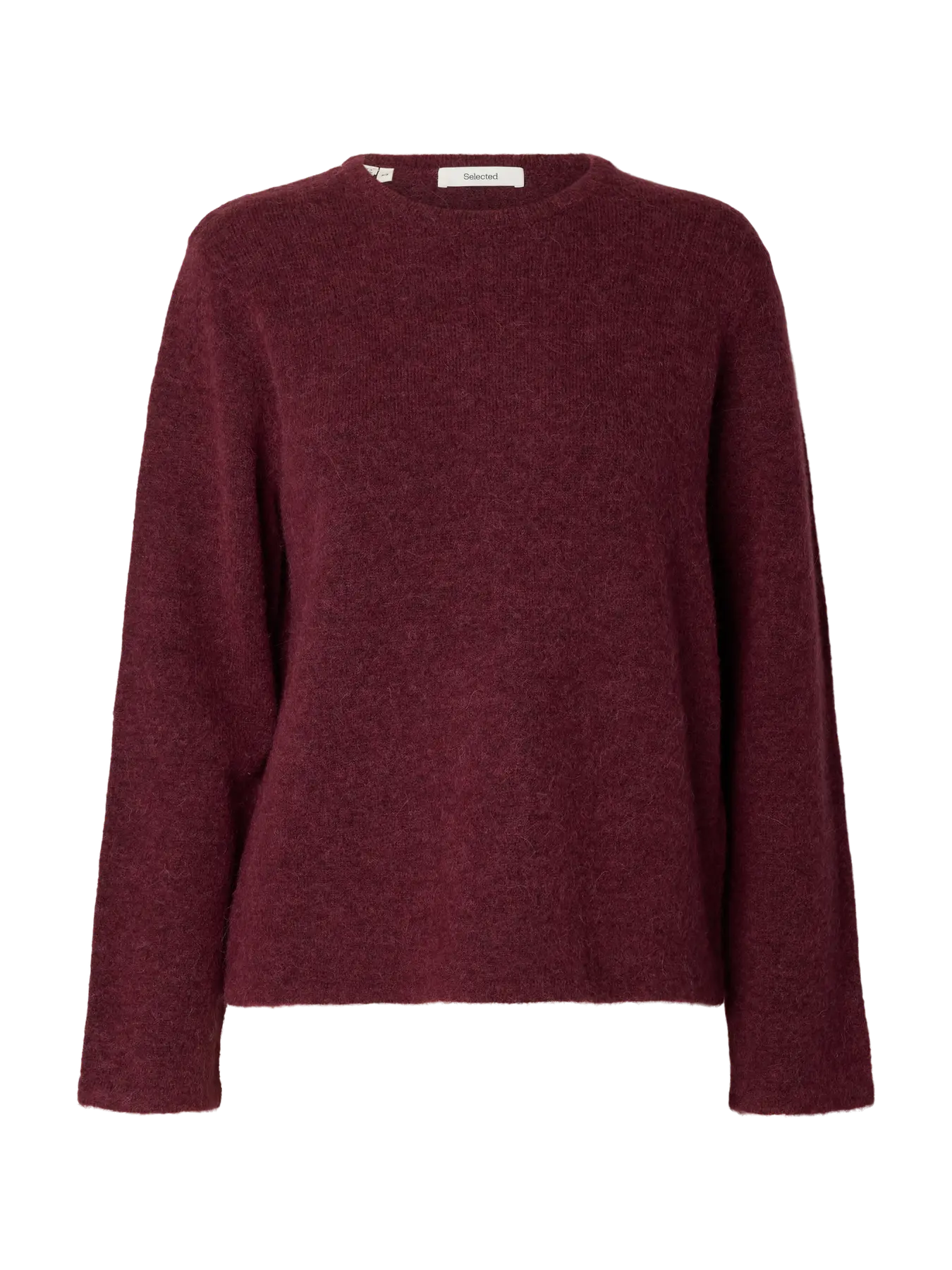 Selected Lulu O Neck Jumper - Port