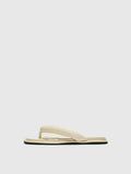 Selected Freja Leather Flip Flop - Egret