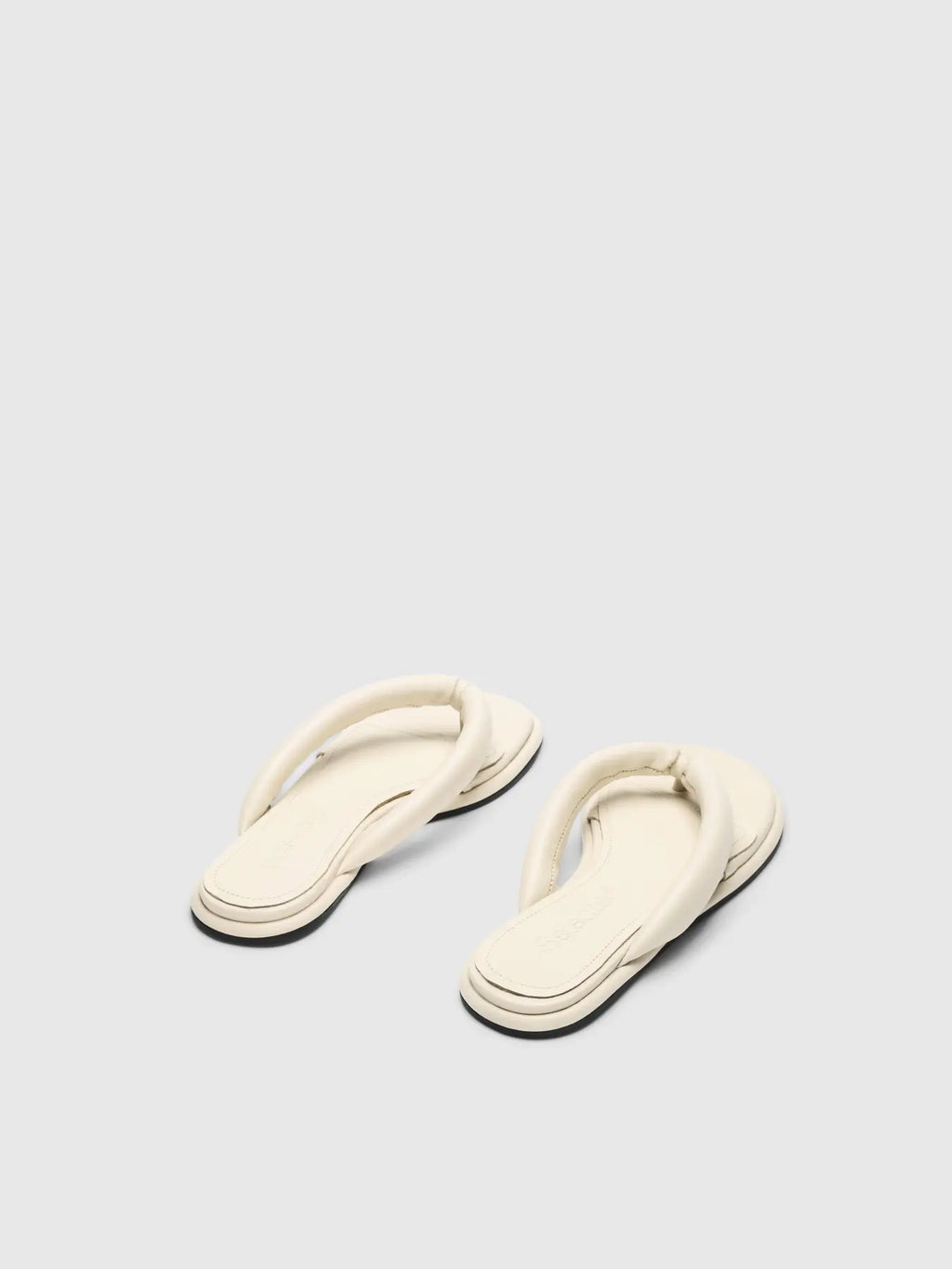 Selected Freja Leather Flip Flop - Egret