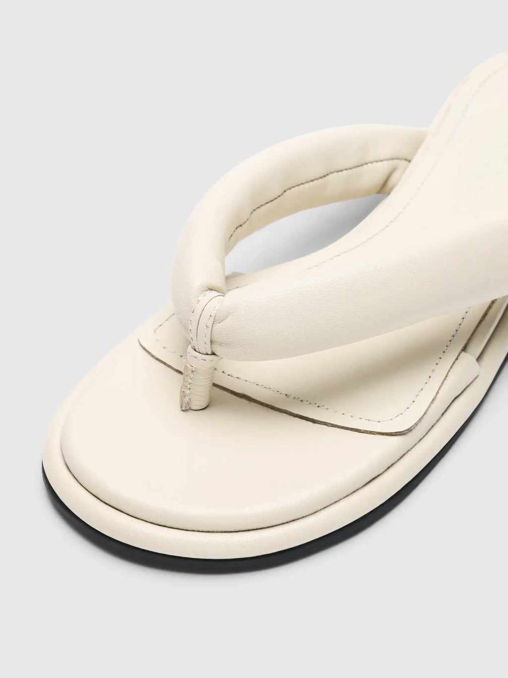 Selected Freja Leather Flip Flop - Egret