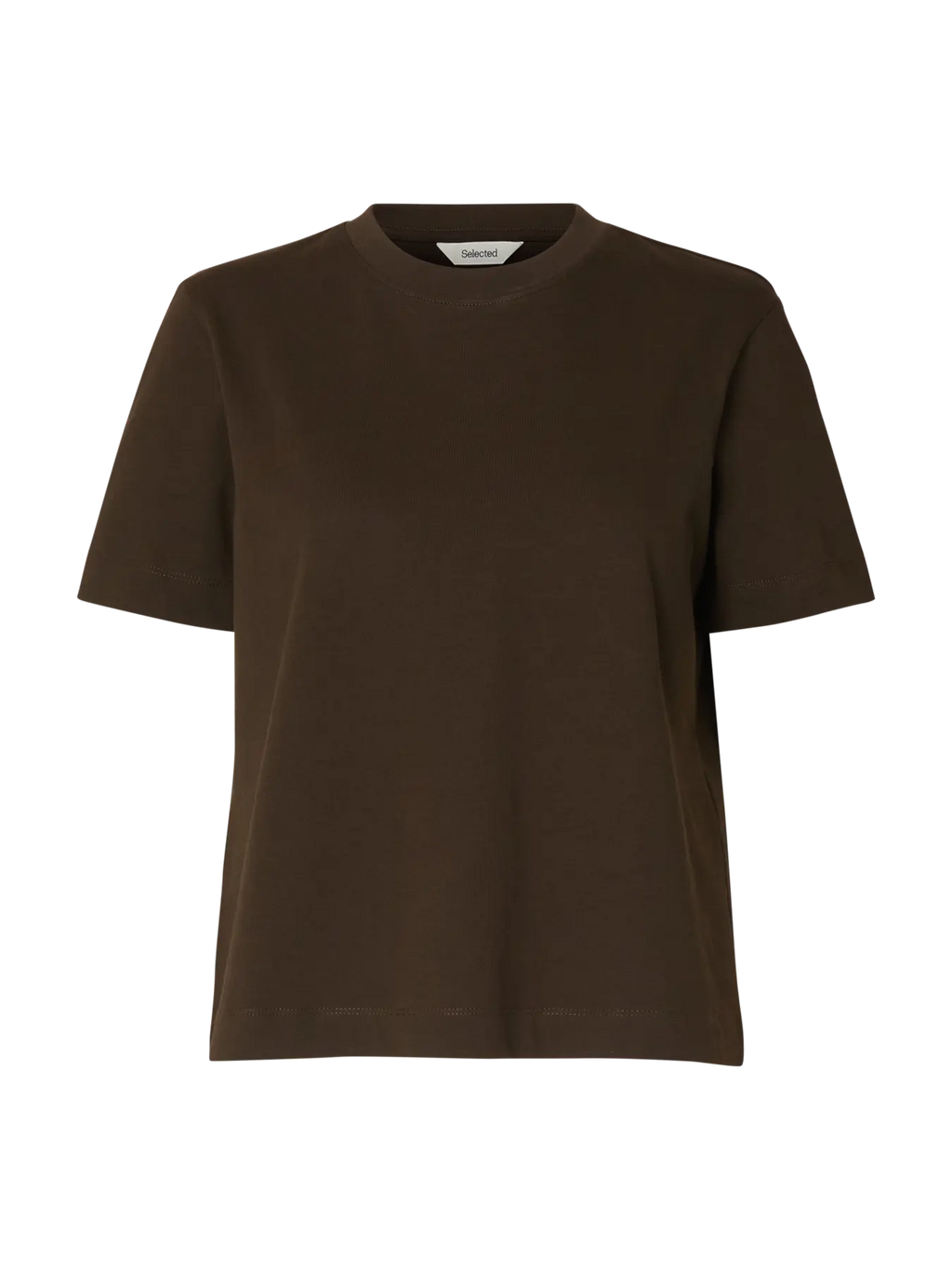 Selected Femme Essential Boxy Tee - Brown