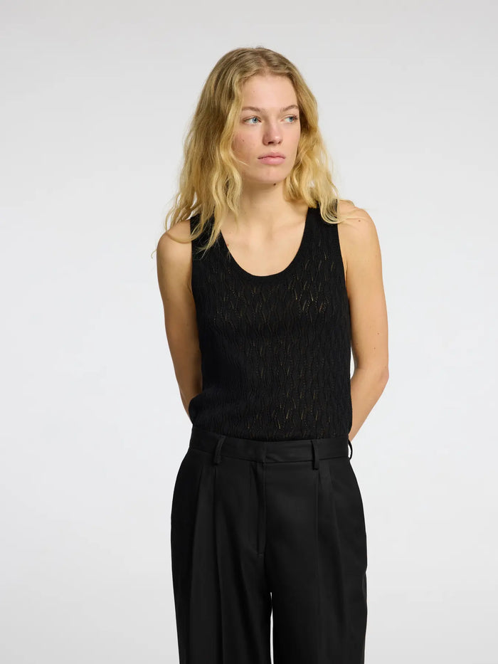 Selected Femme Fagny Knit Vest - Black