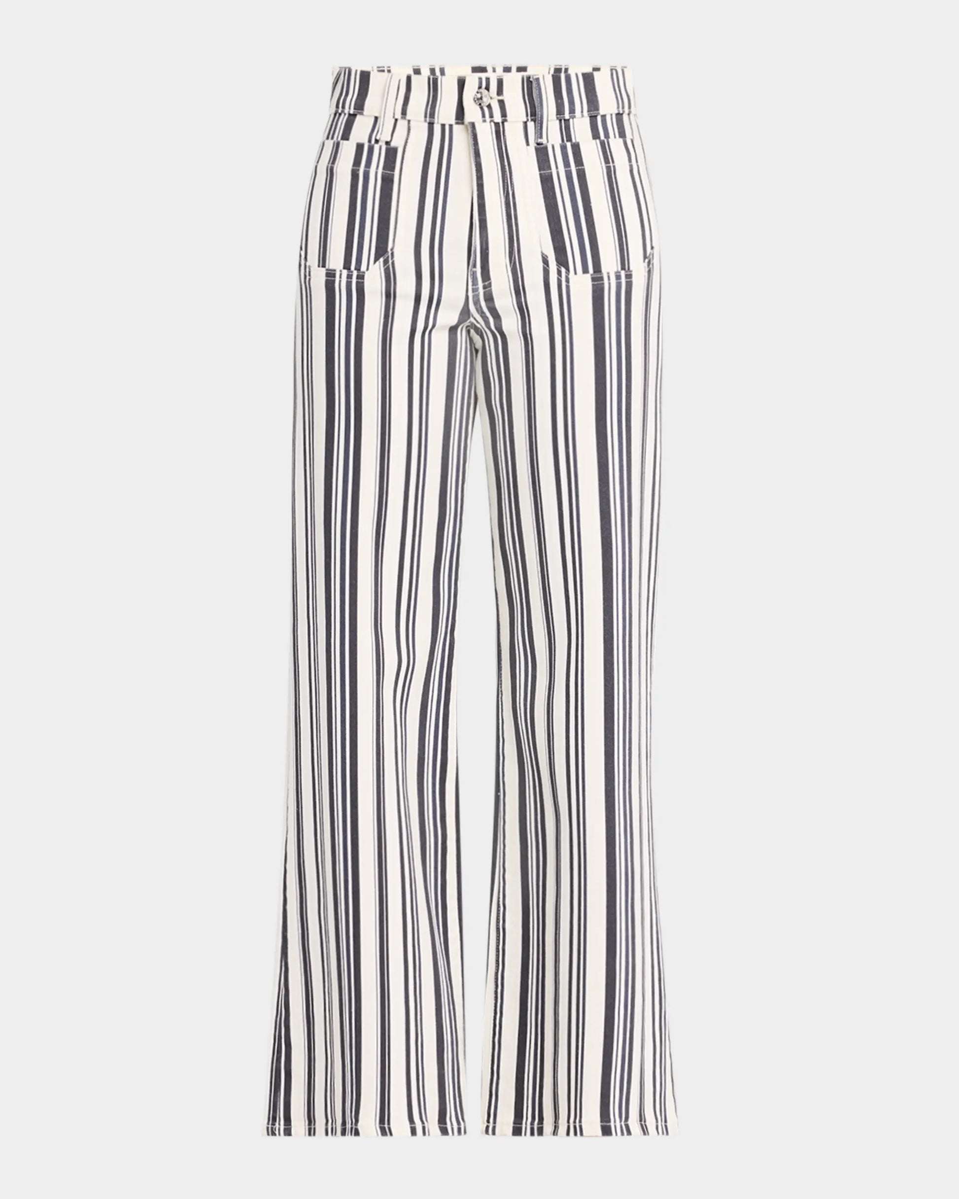 Frame Le Slim Palazzo Pocket - Navy Striped