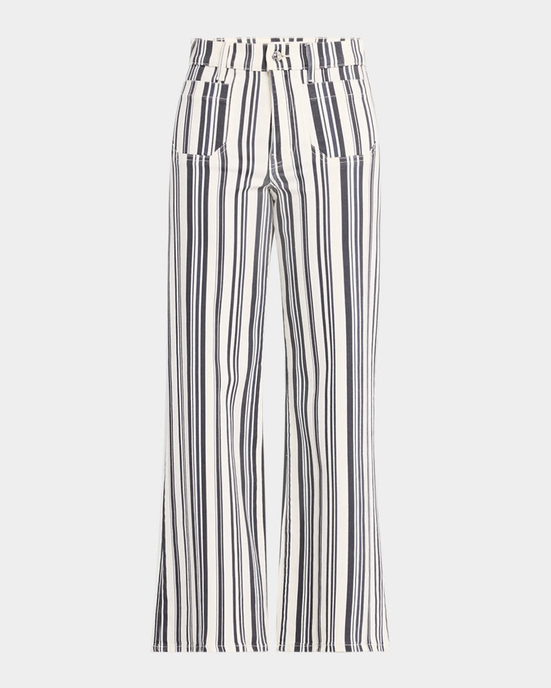 Frame Le Slim Palazzo Pocket - Navy Striped