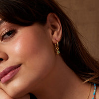 Ashiana Nori Hoop Earrings - Topaz