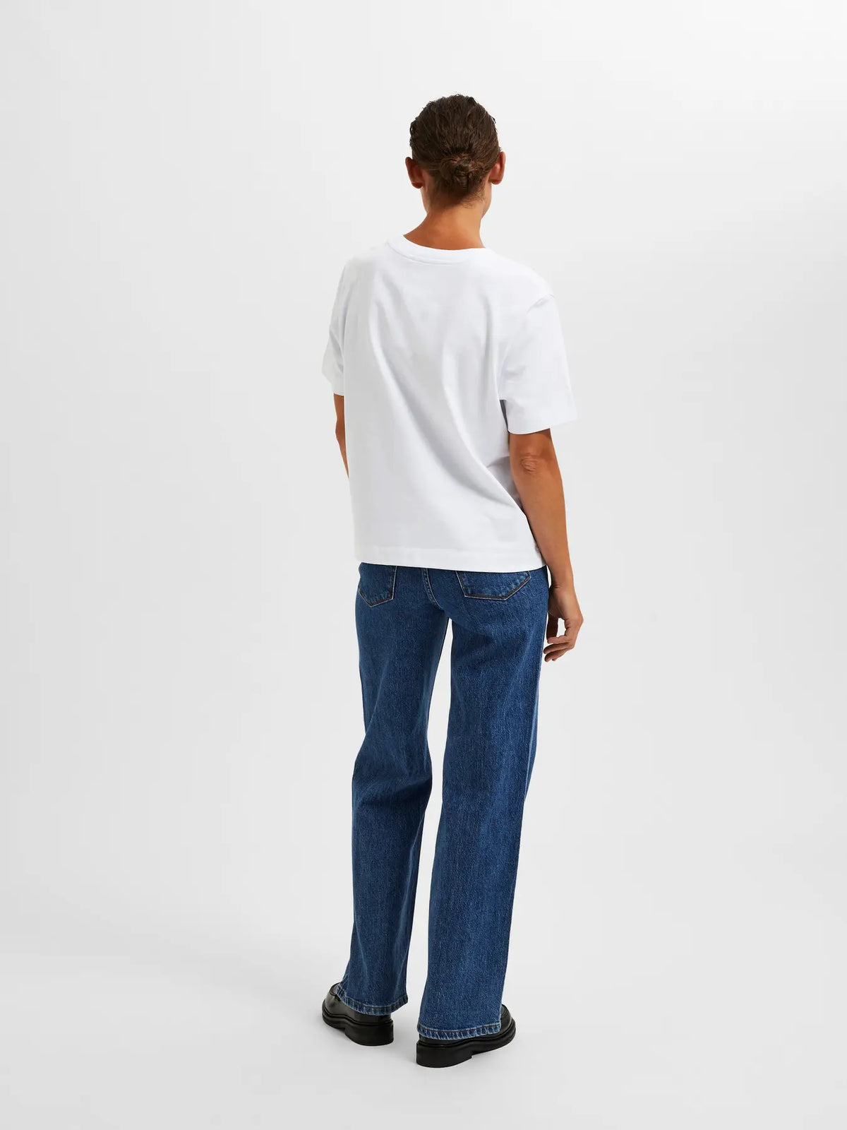 Selected Femme Essential Boxy Tee - White