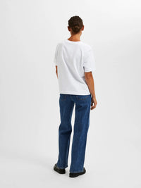 Selected Femme Essential Boxy Tee - White
