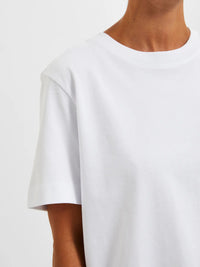 Selected Femme Essential Boxy Tee - White