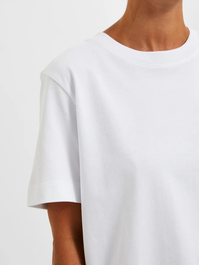 Selected Femme Essential Boxy Tee - White