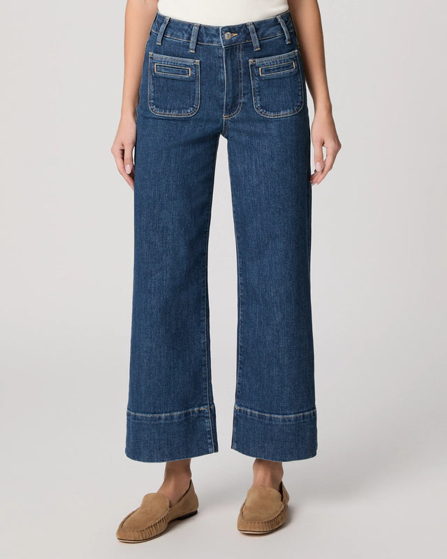 Paige Anessa Wide Leg Jeans - Navigator