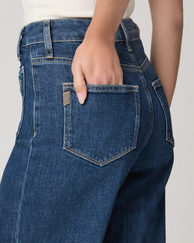 Paige Anessa Wide Leg Jeans - Navigator