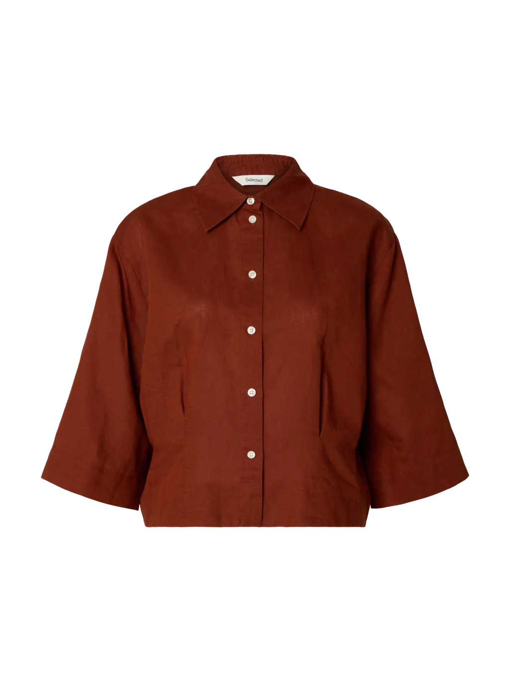 Selected Femme Cleo Cropped Shirt - Cherry