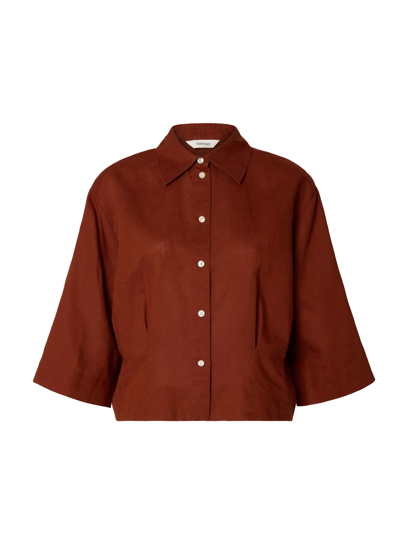 Selected Femme Cleo Cropped Shirt - Cherry