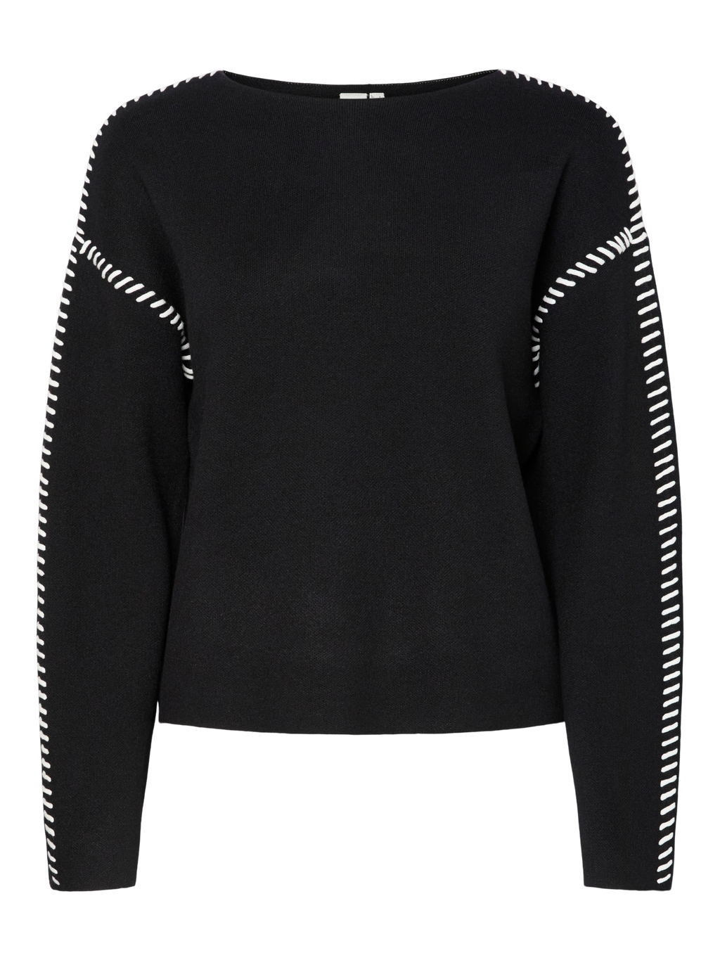 YAS Stitcha Knit Jumper - Black