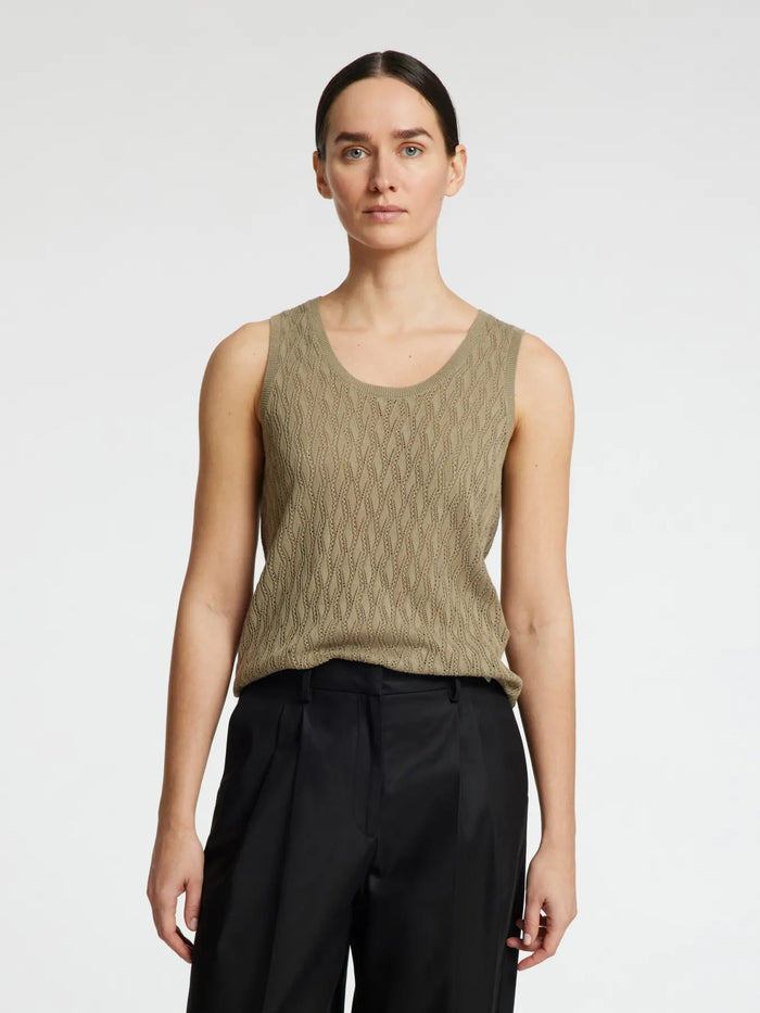 Selected Femme Fagny Knit Vest - Vetiver