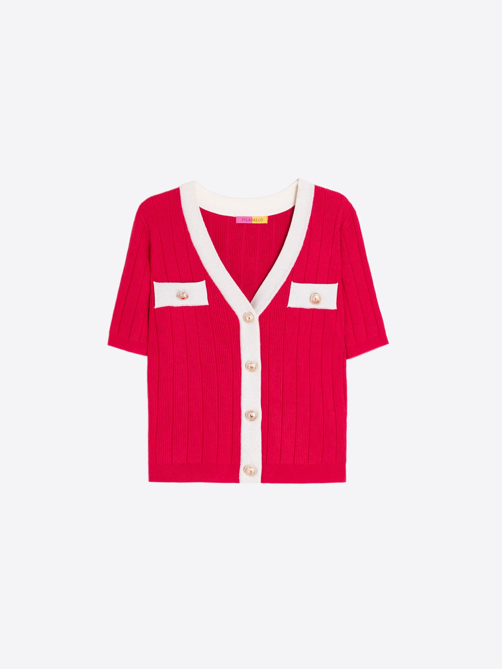 Vilagallo Rojo Crudo Cardigan