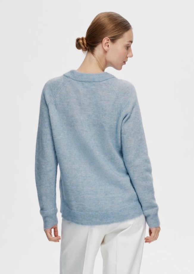 Selected Femme Lulu Jumper - Cashmere Blue