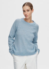 Selected Femme Lulu Jumper - Cashmere Blue