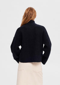 Selected Femme Sia Zip Cardigan - Dark Sapphire