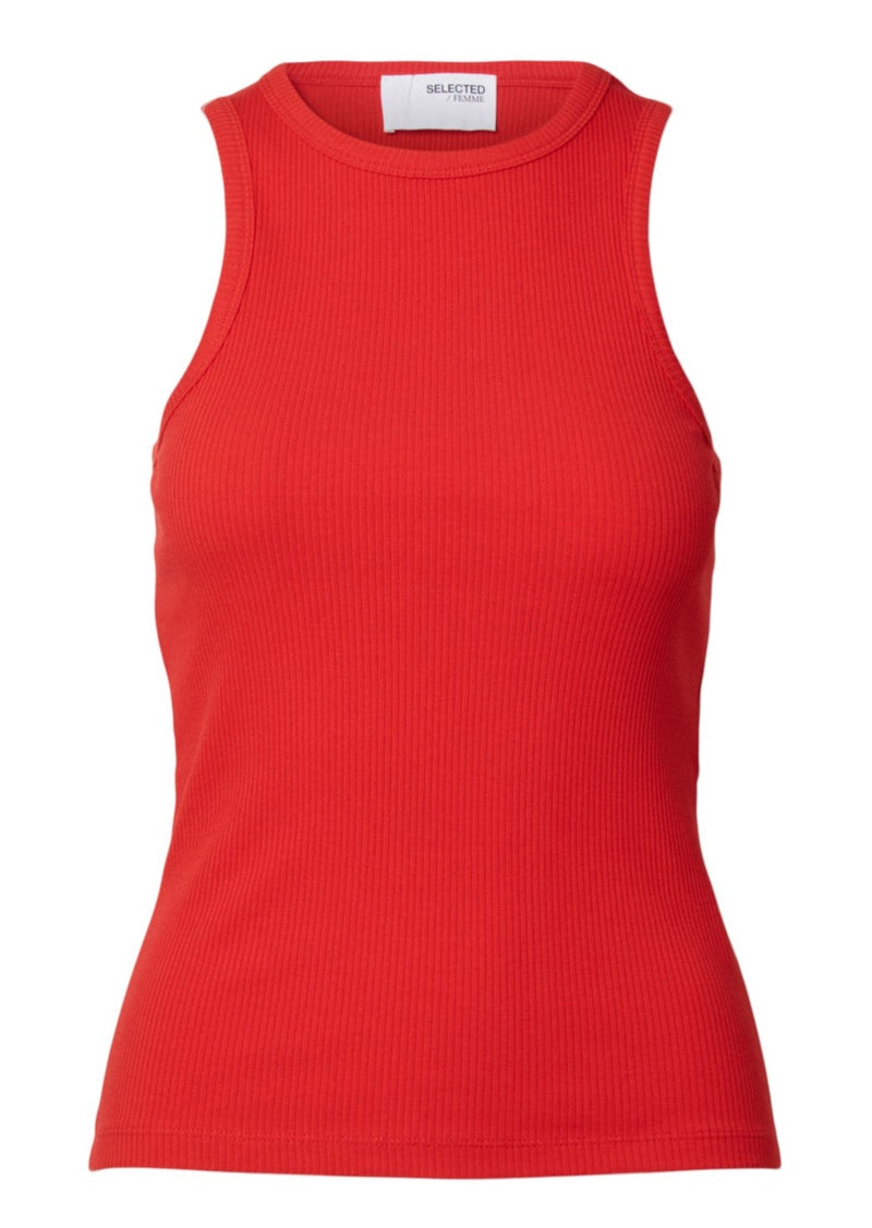 Selected Femme Anna Top - Flame Scarlet