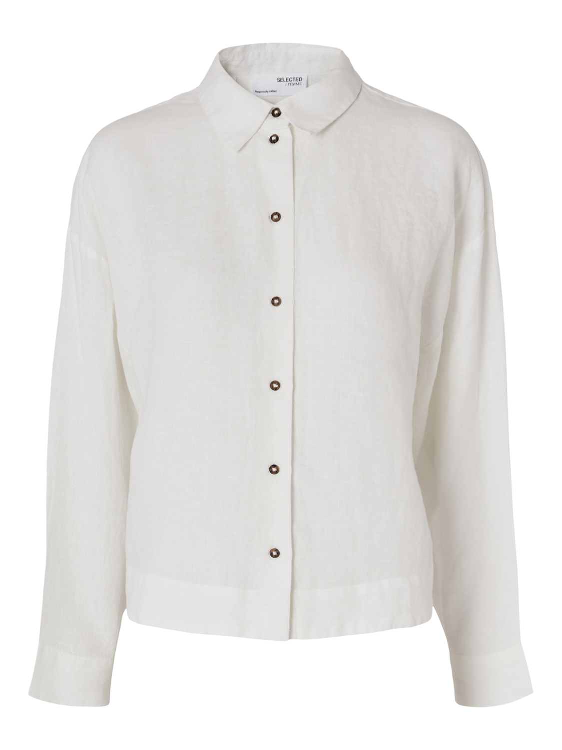 Selected Femme Linnie Shirt - Snow White