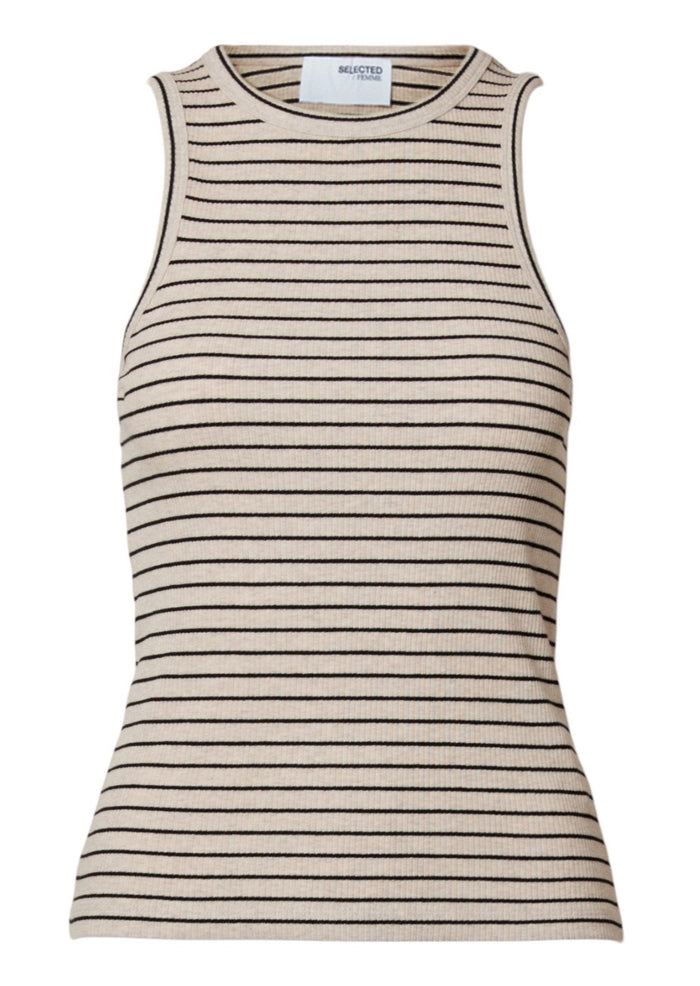 Selected Femme Anna Top - Oatmeal