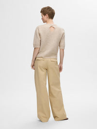 Selected Femme Lulu Short Sleeve Jumper - Birch