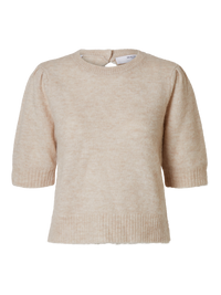 Selected Femme Lulu Short Sleeve Jumper - Birch