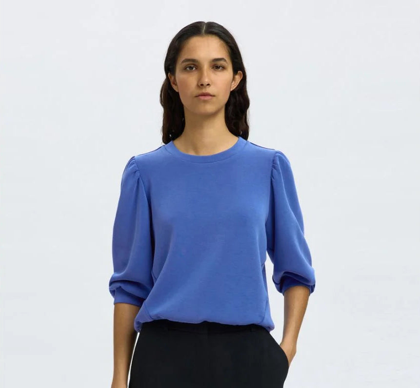Selected Femme Tenny Sweatshirt - Bright Blue